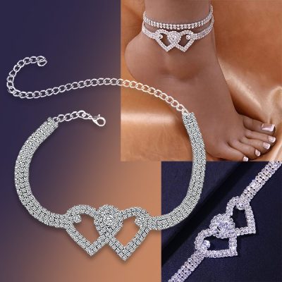 Szív mintázatú női bokalánc | DIAMONDS