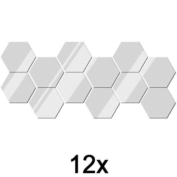 1x Tükör falmatricák (12 darabos készlet) | HEXAGEM