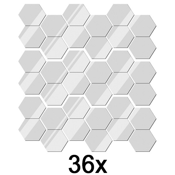 3x Tükör falmatricák (12 darabos készlet) | HEXAGEM